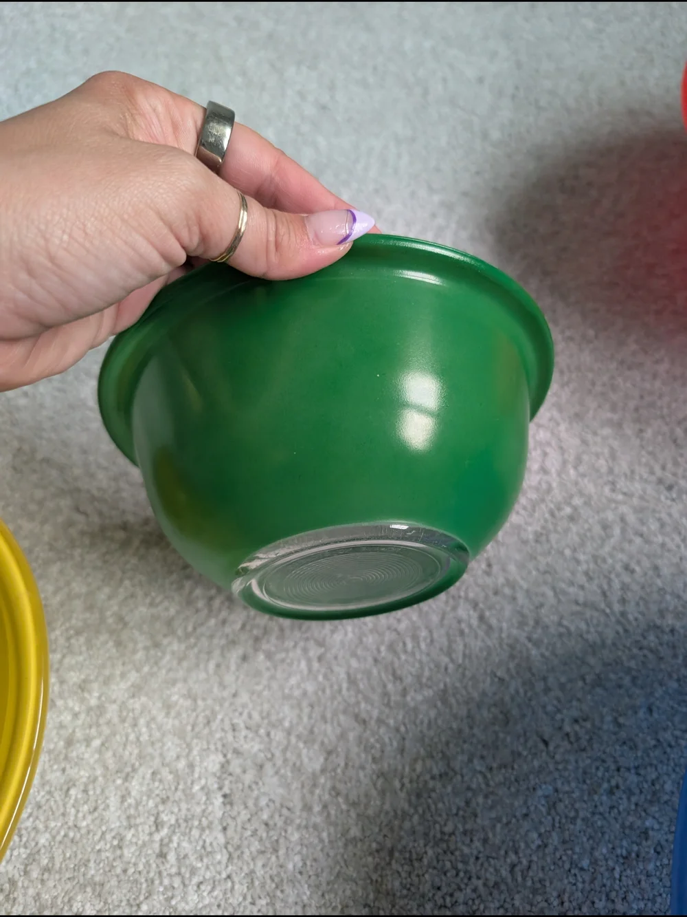 Pyrex Nested Mixing Bowl Set in Blue, Red, Yellow, Green